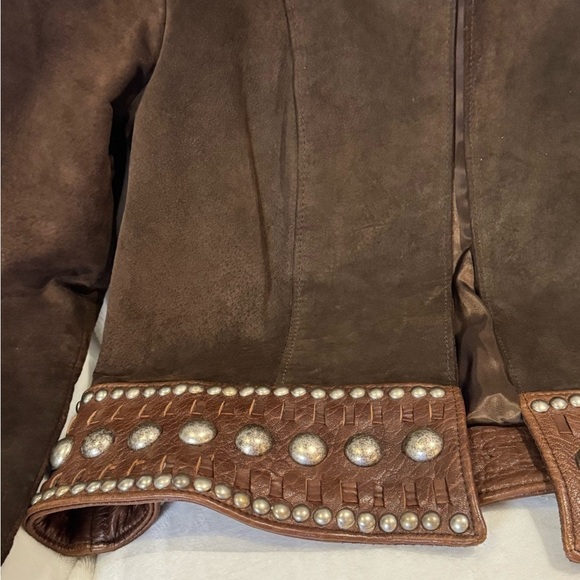 Double D Ranch leather and highly embellished jacket NWOT - Picture 11 of 16